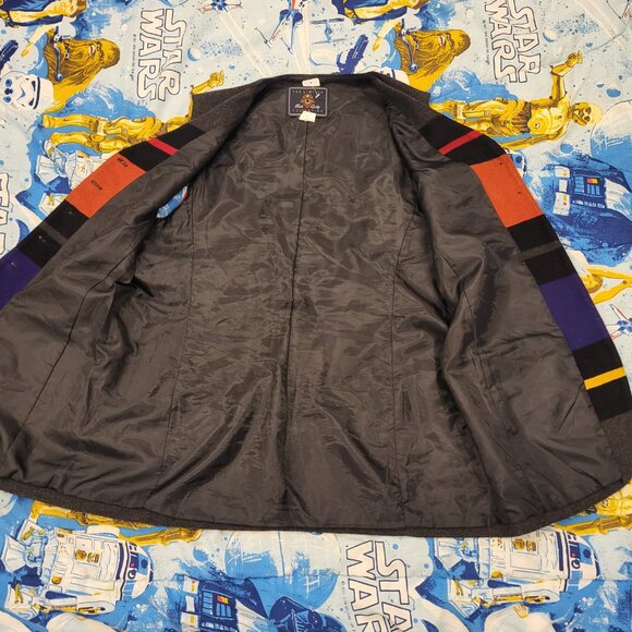 Vintage The Limited Wool Blend Button Down Vest Size Large Colourful Vest - Picture 6 of 6